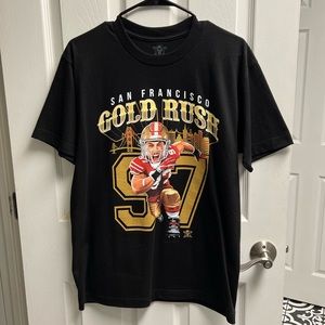 Like new! San Francisco 49ers Gold Rush Nick Bosa Mens T-shirt. Size MED, black